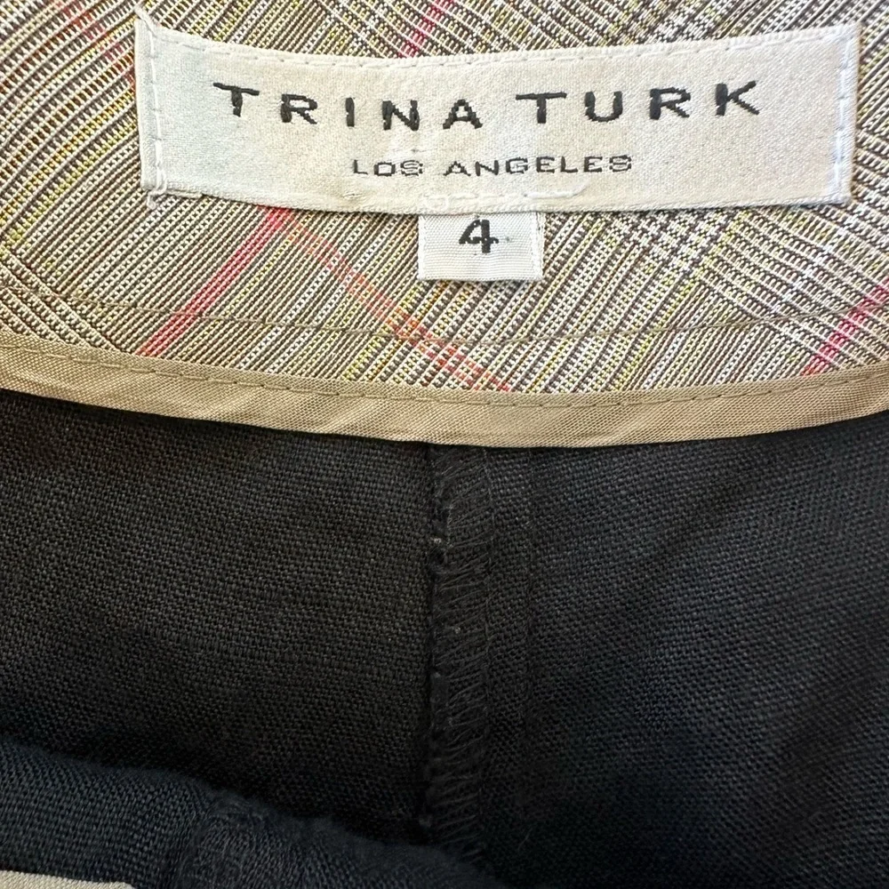 Tory Burch Wide Leg Black Linen Pants